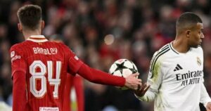 Conor Bradley tỏa sáng trong chiến thắng của Liverpool trước Real Madrid